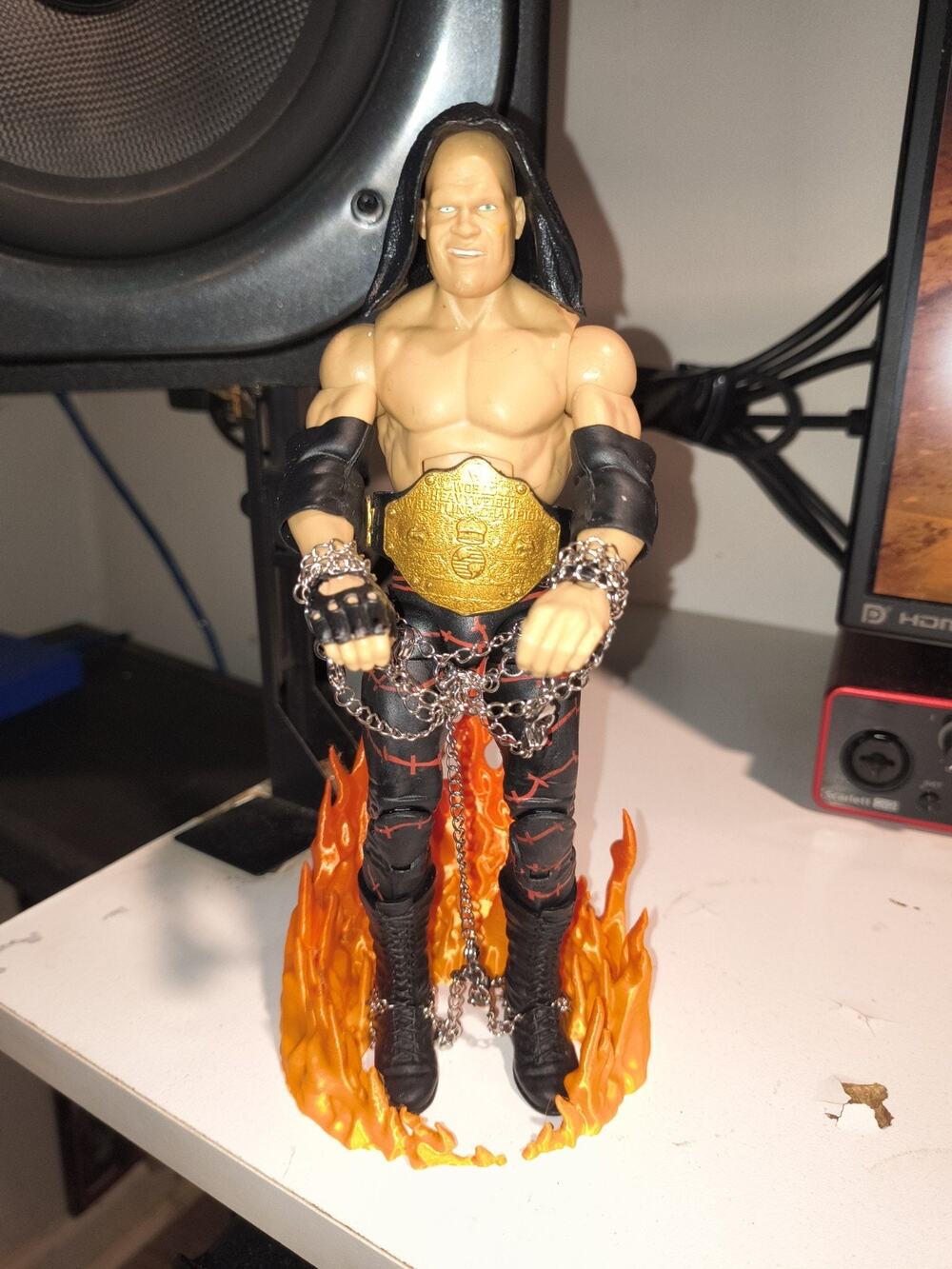 Wwe Elite Kane Custom Accessories And Display